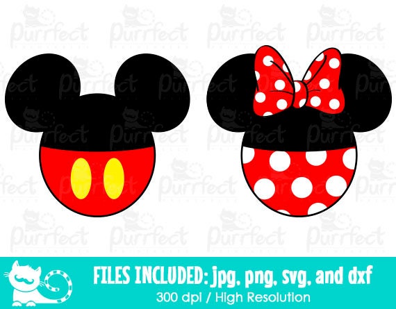 Download Mickey and Minnie Bow and Ties Ver 2 SVG Disney Mickey and ...