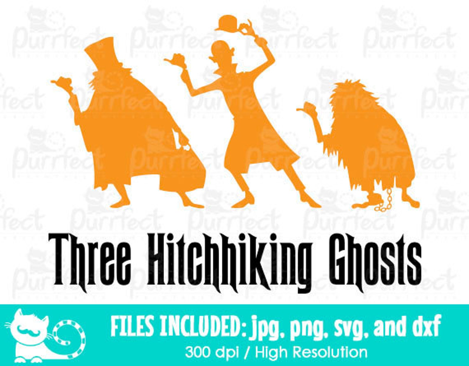 The Haunted Mansion Three Hitchhiking Ghosts SVG Hitchhiking | Etsy