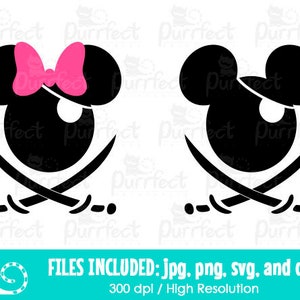 Mouse Pirates SVG, Halloween Pirates Cut File, Digital Cut Files in svg, dxf, png and jpg, Printable Clipart, Instant Download
