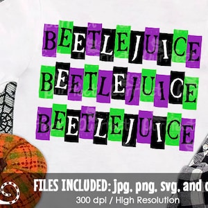 Beetle Horror Juice SVG, Halloween Movie Shirt Design Cut Files, Sandworm Beet Striped, Digital Cut Files svg dxf png jpg, Printable Clipart