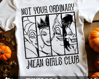 Cattivi SVG, Non il tuo solito Mean Girls Club svg, Maglietta da cattivo svg, Halloween spettrale svg, Dolcetto o scherzetto svg, File di taglio svg dxf jpeg png