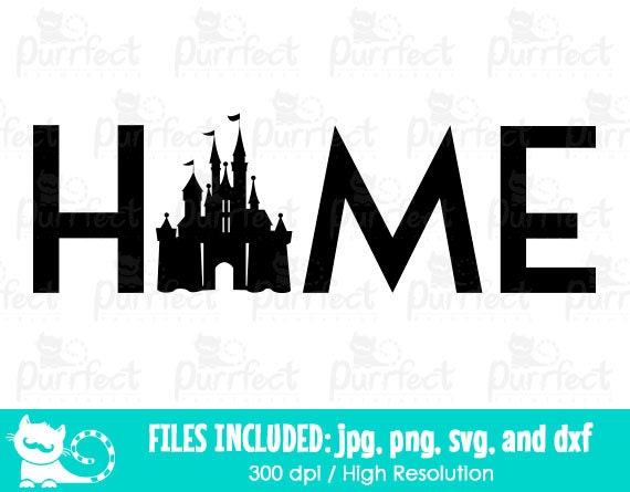 Disney Castle Home SVG Disney Digital Cut Files in svg dxf ...
