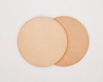 Natural Leather Drink Coasters Set of 24