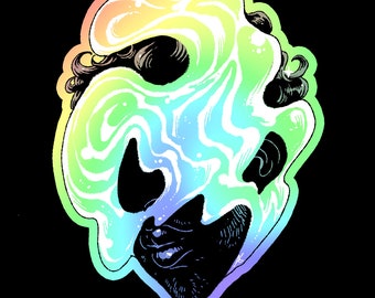 Lucid Dreamer Trippy Holographic Vinyl Sticker