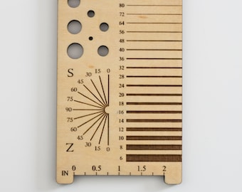 Ultimate Spinner's Multitool - Spinning Control Card with Twist Angle, Diz, and Ruler