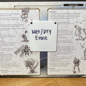 Magnetic Notepad for GM Screen | Wet/Dry Erase