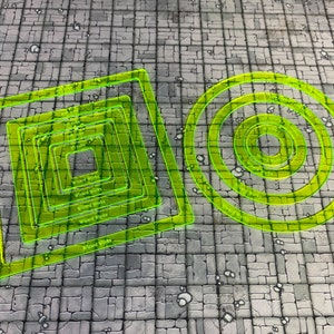 Area of Effect Spell Rings | Spell Template for DnD Dungeons and Dragons | AOE Markers