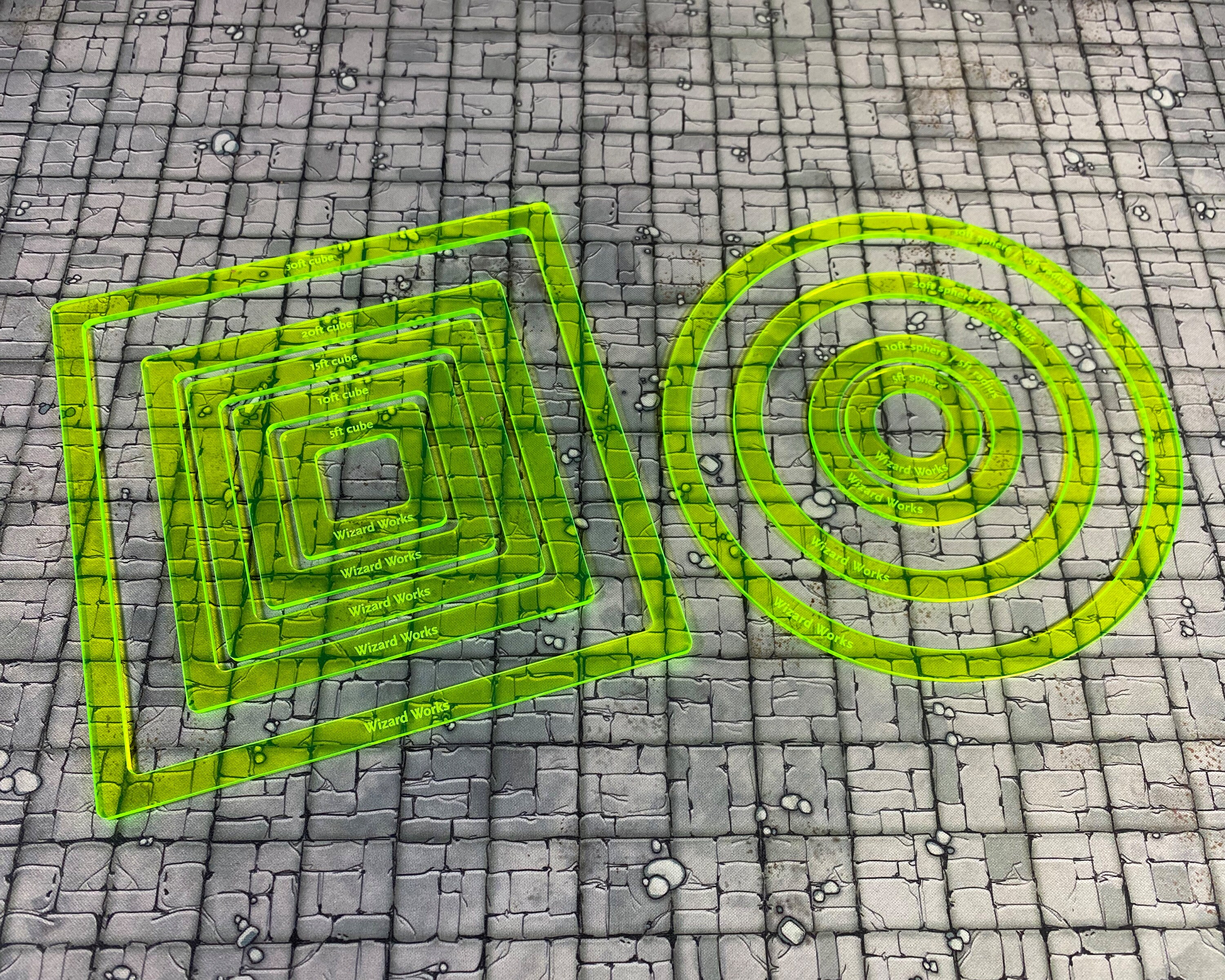 Area of Effect Spell Rings | Spell Template for DnD Dungeons and Dragons | AOE Markers
