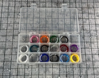Anillos de estado acrílicos / 64 marcadores de efectos de estado / Dungeons and Dragons (dnd) y juegos de rol de mesa