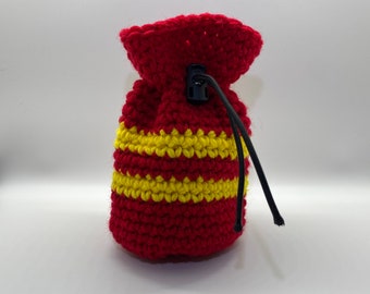 Stripe Crochet Dice Bag - Handcrafted