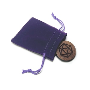 Walnut D2 Coin | Wooden Token