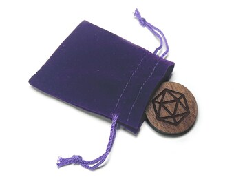 Walnut D2 Coin | Wooden Token