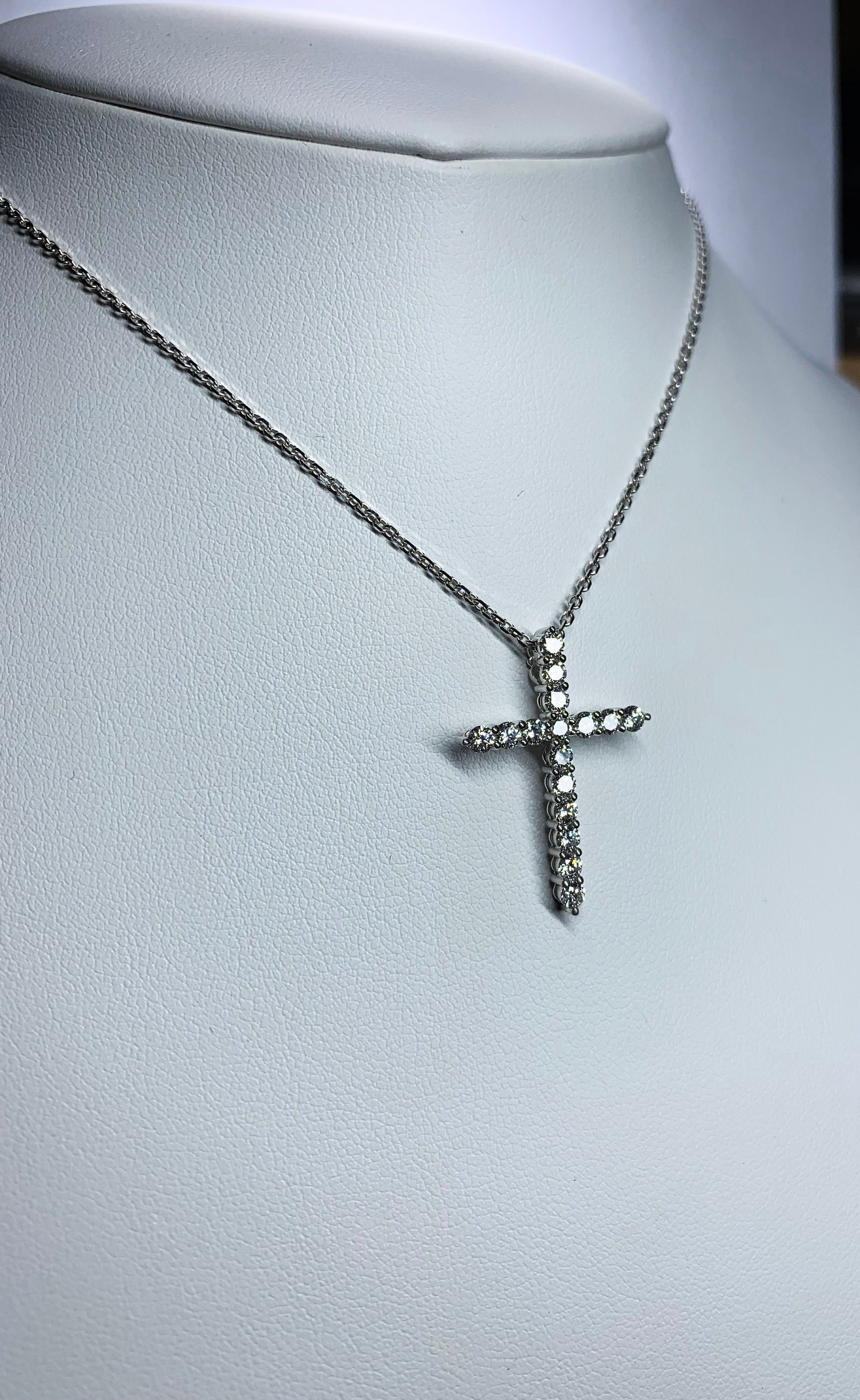 1 Carat Diamond Cross Necklace Diamond 
