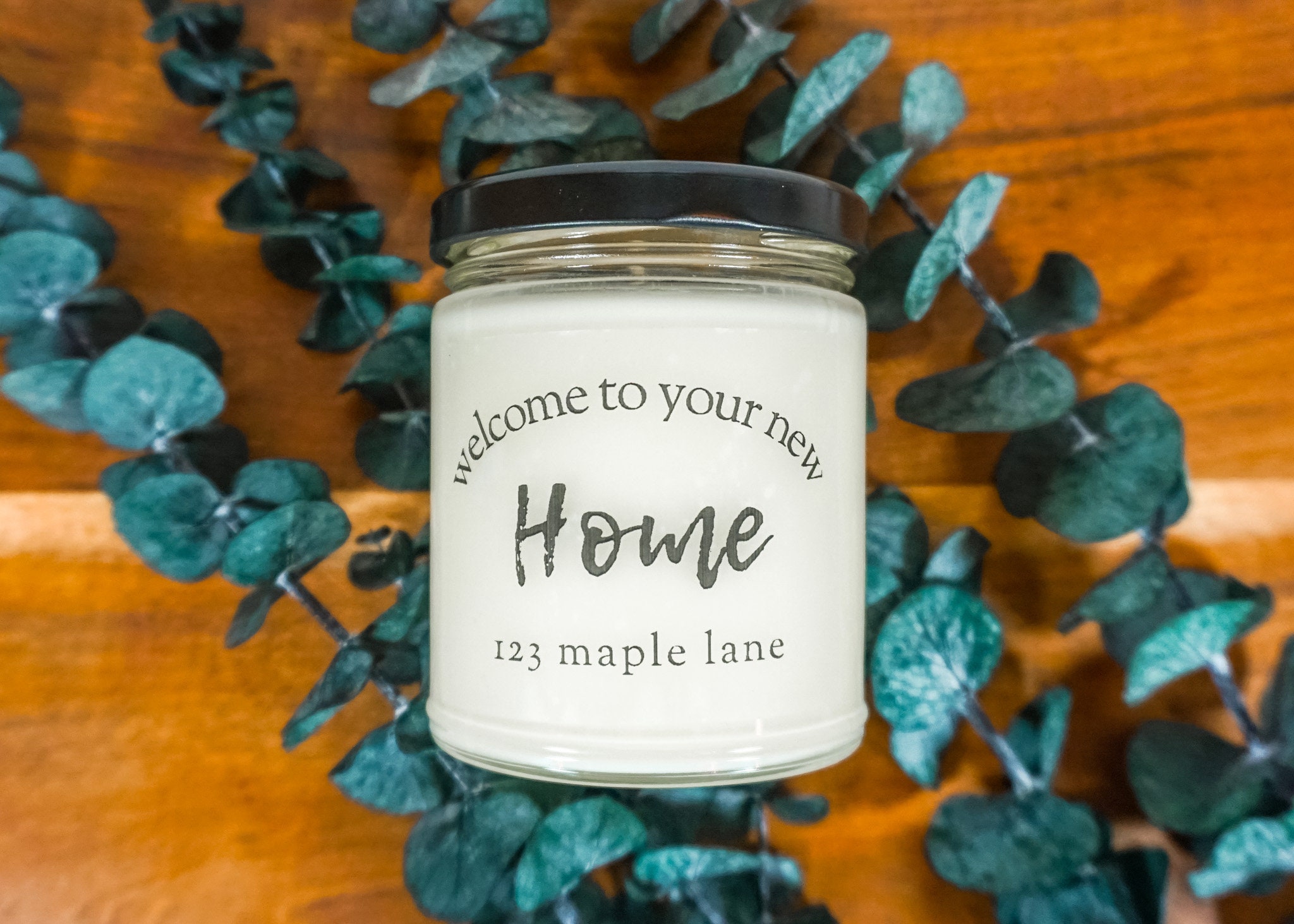 Housewarming Soy Candle Custom Address to your New Etsy