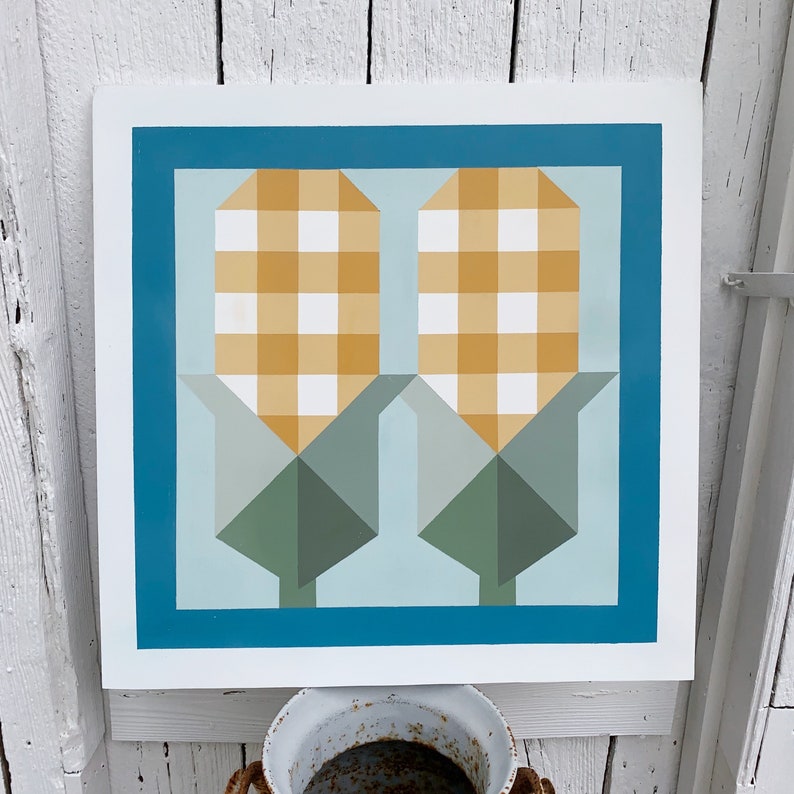 Corn Stalk Handpainted Barn Quilt | Etsy