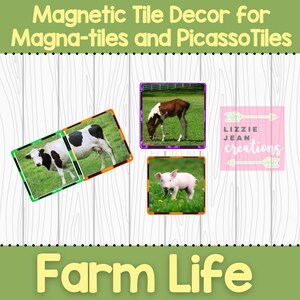 Adesivos decorativos magnéticos Farm Life (para impressão)
