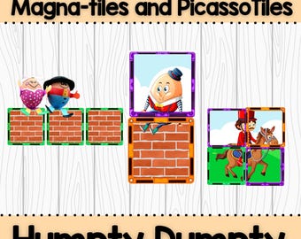 Naklejki/dekoracje magnetyczne Humpty Dumpty (do druku)