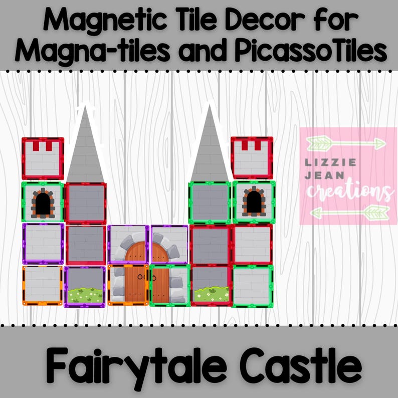 Fairytale Castle Printable Magnetic Tile Stickers | Magna-tiles ...