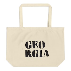 Georgia Stencil Large Tote in Natural image 1