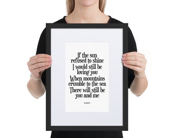 If the sun refused to shine | Framed Print