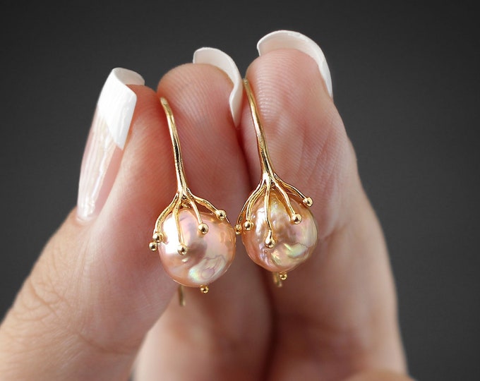 Pearl Earrings Real Pearl Earrings Gold Silver Earrings Bridesmaid