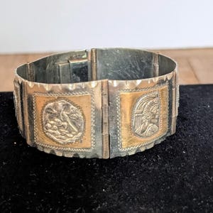 Taxco Mexican Silver Aztec Bracelet - Etsy