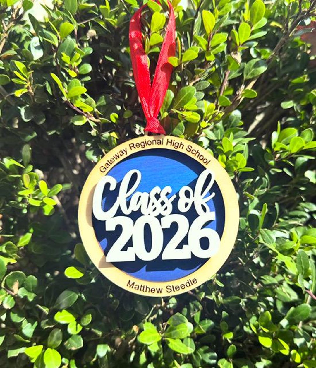 Personalized Class of 2026 Ornament, Graduation Keepsake, High School ...