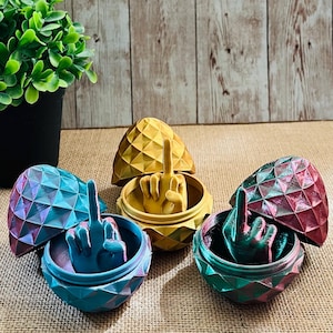 SURPRISE Easter Egg W/ Middle Finger| 3D Printed Surprise| Perfect Gag Gift| Easter Egg| Easter Basket| Friends|Coworker|Gag Gift