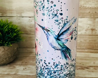Beautiful Hummingbird | Stainless Tumbler - 20 OZ Tall Skinny Tumbler |hummingbird | tumbler | watercolor |Mother’s Day | coffee cup