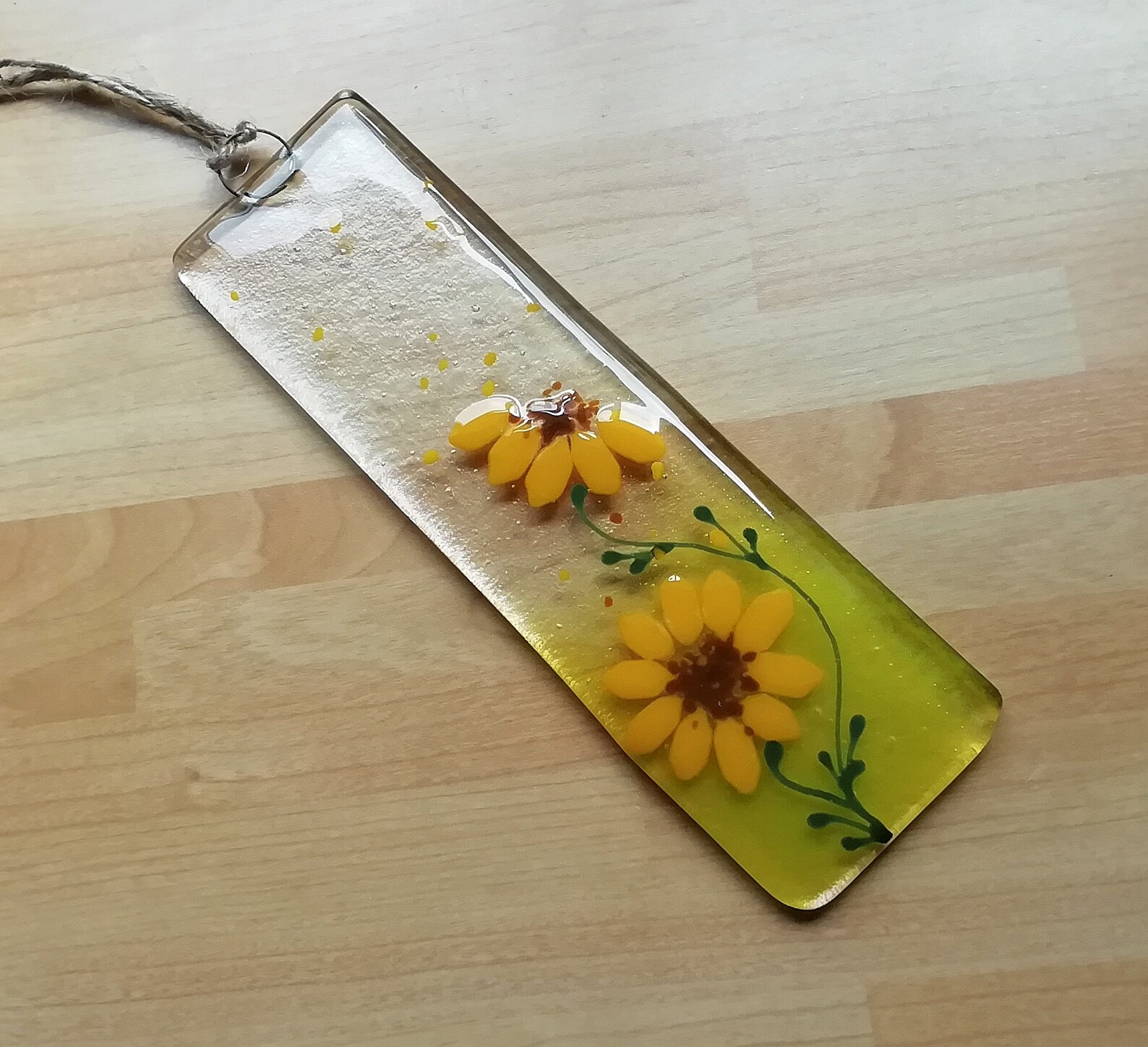 Sunflower Suncatcher Fused Glass Sunflowers Sunflower Etsy