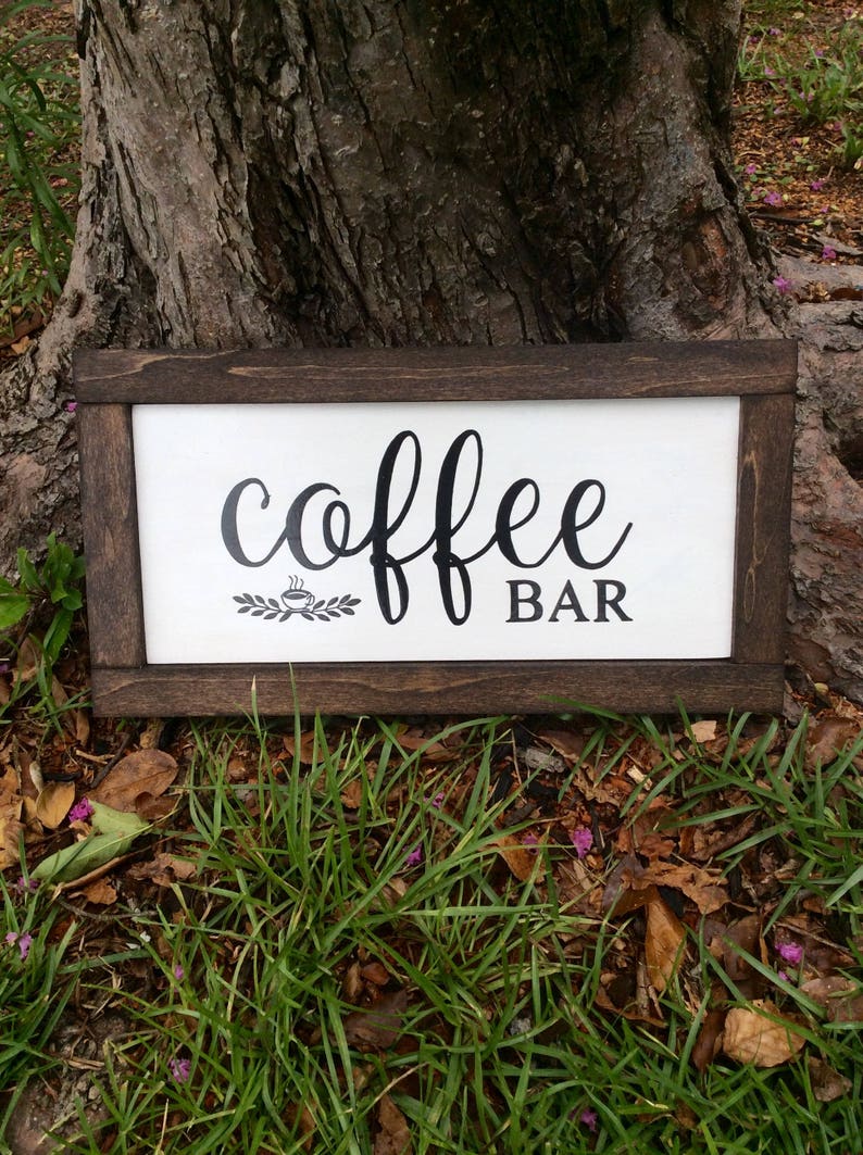 Farmhouse Coffee Bar Sign Farmhouse Kitchen Decor Coffee Etsy