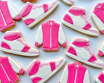 Pink jacket / pink sneakers/ pink cookies