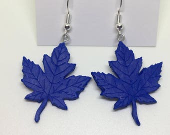 Toronto Maple Leaf polymer clay hanging earrings toronto maple leafs fan