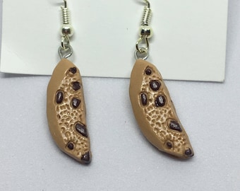 Biscotti cookie polymer clay earrings