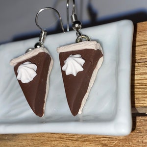 Chocolate cheesecake polymerclay earrings