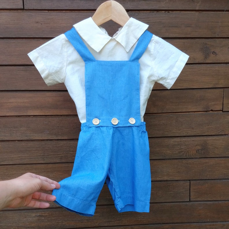 classic baby kids denim shorts baby birthday outfit 3in1 Unisex Suspender Baby Shorts detachable bib shorts -chambray-occassion wear