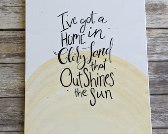 Glory Land // Christian Wall Art // Inspriational Wall Art