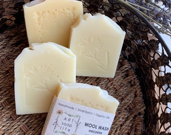 Handmade Wool Wash Bar: Organic Lanolin Soap for Knitwear