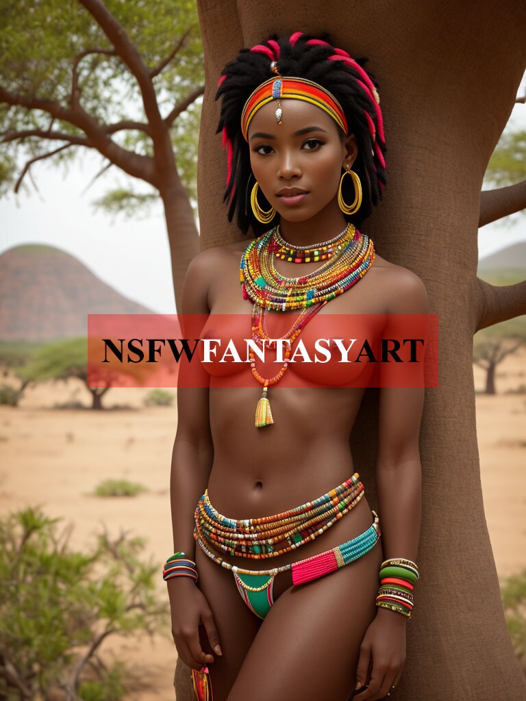 NSFW Fantasy African Tribe Women 50 Stunning High Res Erotic Portraits 