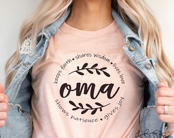 Oma Gift, Oma Shirt, Christmas Gift For Oma, Grandma Gift, Pregnancy Announcement, Baby Reveal, Oma Birthday Gift, Gift For Oma