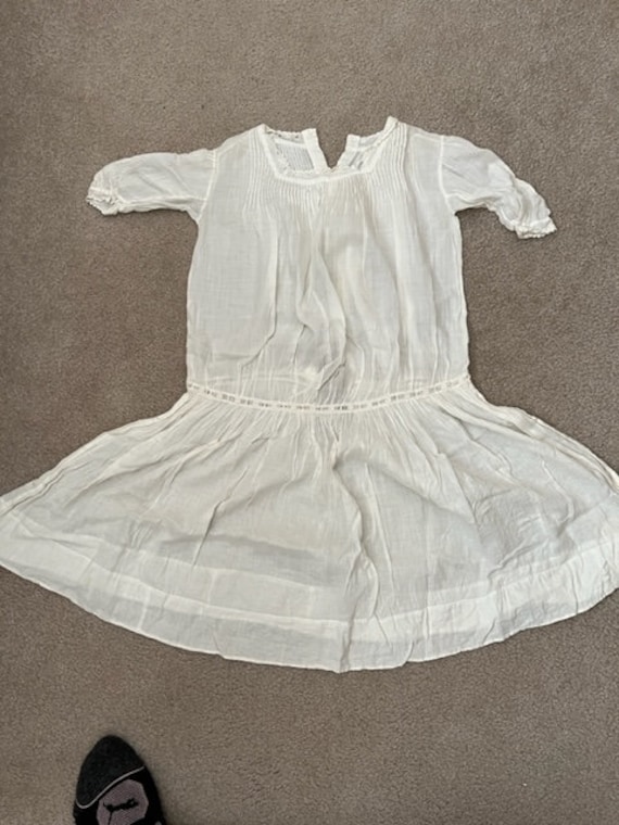 Vintage off white child's cotton dress