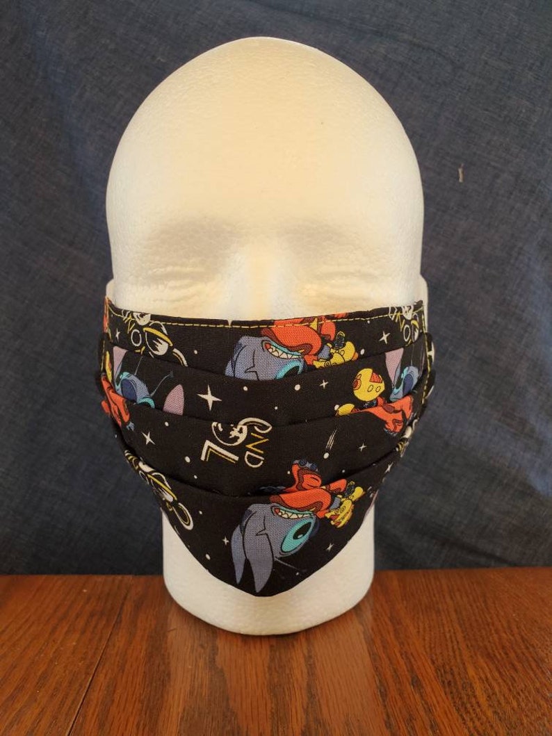 Lilo and Stitch Face Mask Made in U.S. Stich in Space Print/ | Etsy