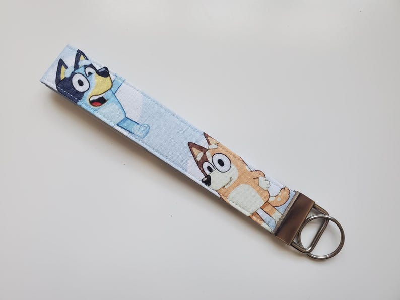 Bluey Bingo Mum Dad Inspired Keychain | Wristlet | Keyfob | Key Ring - Etsy
