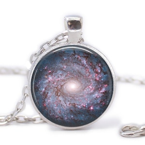 Universe Purple Nebula Galaxy Pendant Necklace Galaxy Jewelry Birthday Gift for Mom Space Universe Cosmos Necklace