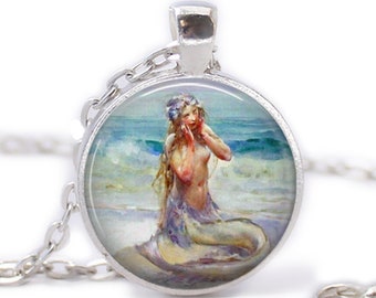 Mermaid Necklace Mermaid Pendant Mermaid Jewelry Christmas Gift Kids Jewelry Gift for Her Mermaid Sea Necklace Marina Necklace