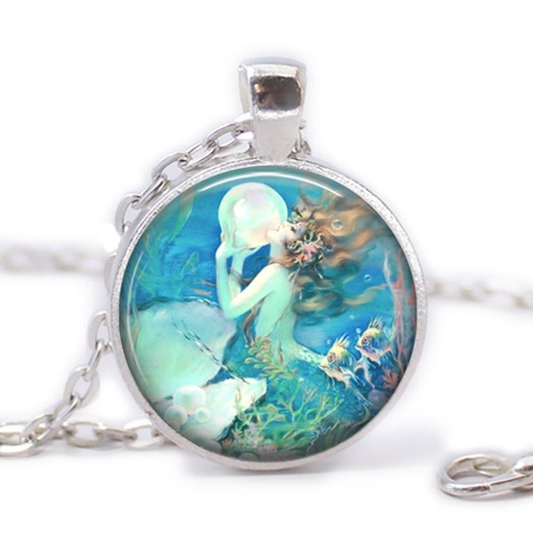 Mermaid Necklace Mermaid Pendant Mermaid Jewelry Christmas Gift Kids Jewelry Gift for Her Mermaid Sea Necklace Marina Necklace