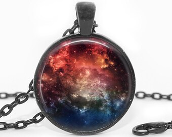 Carina Nebula Galaxy Pendant Necklace Galaxy Jewelry Birthday Gift for Mom Universe Cosmos Space Necklace