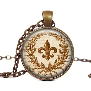 Fleur-de-Lis Pendant Fleur-de-Lis Necklace Fleur-de-Lis Jewelry Lily Flower Lily Jewelry Flower Jewelry Flower Necklace Gift For Lover