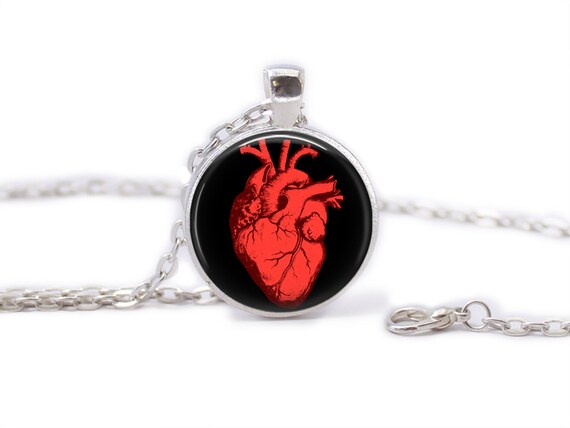 Anatomical Human Heart Necklace Anatomical Heart Pendant Heart Jewelry  Symbolic Gift Love Gift St Valentine Gift for Lover Gift for Her Him - Etsy