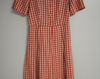 4510029 Red Plaid Dress